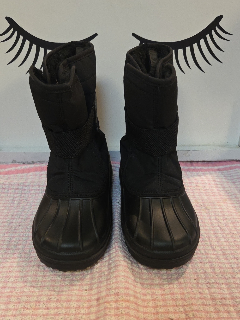 Place Black Kids Winter Duck Boots